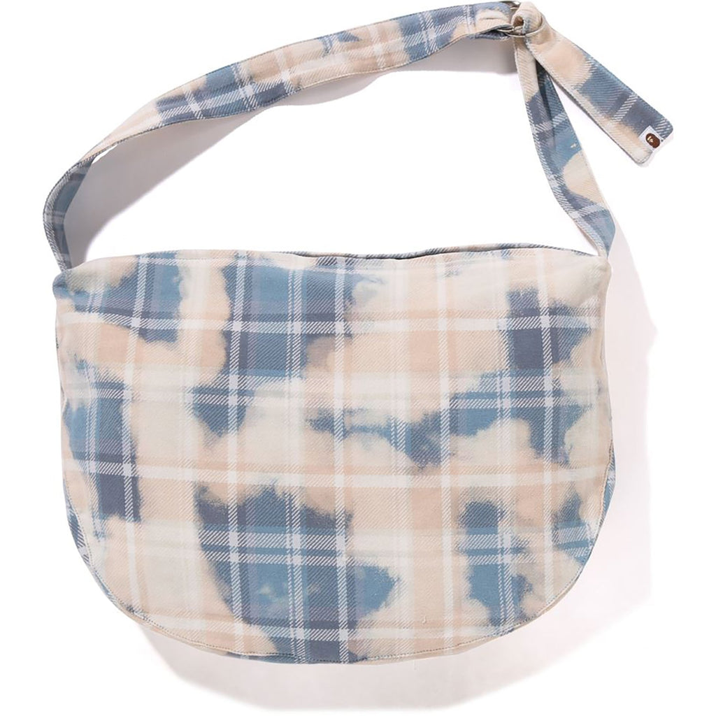BLEACHED  CHECK FUROSHIKI BAG MENS