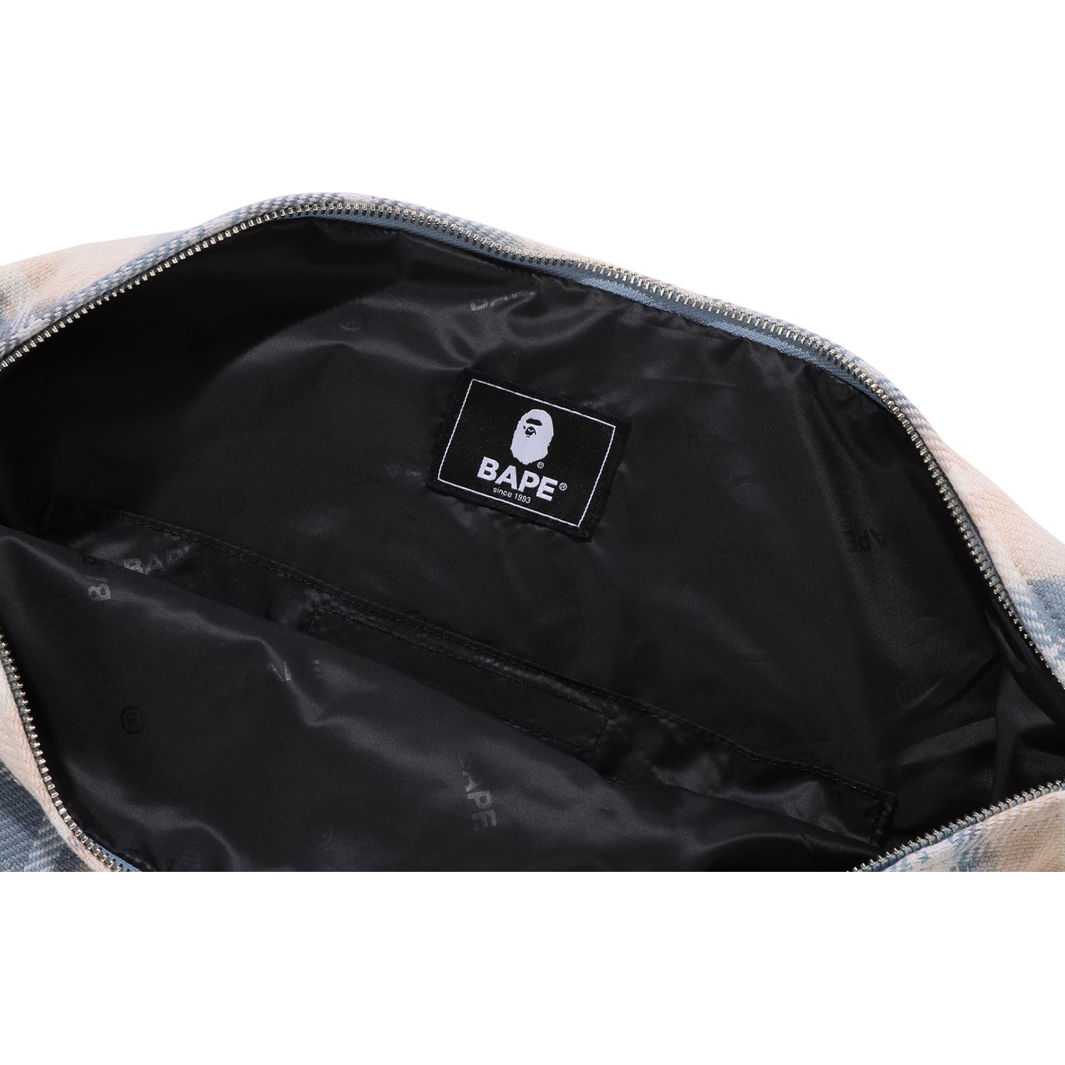 BLEACHED  CHECK FUROSHIKI BAG MENS