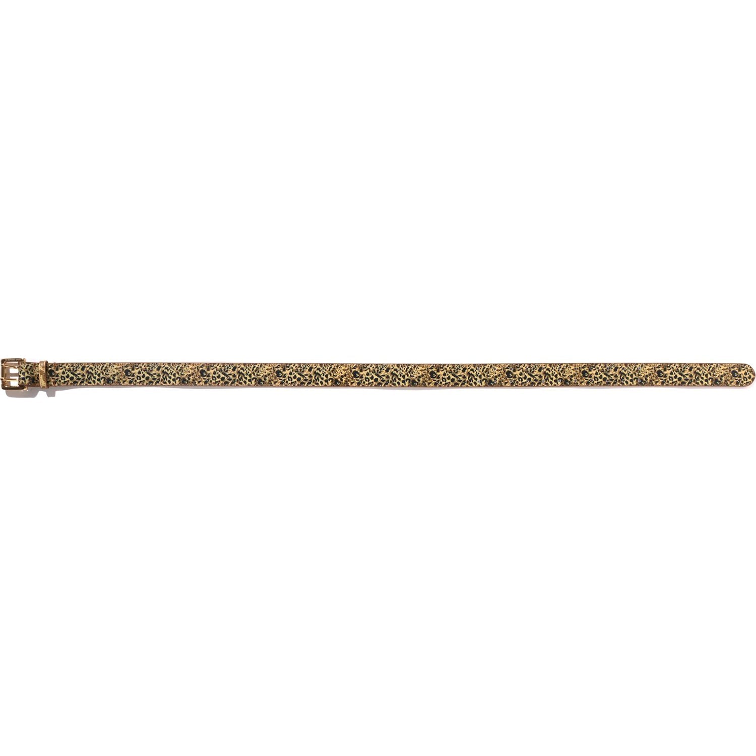 WILD LEOPARD PATTERN LEATHER BELT MENS