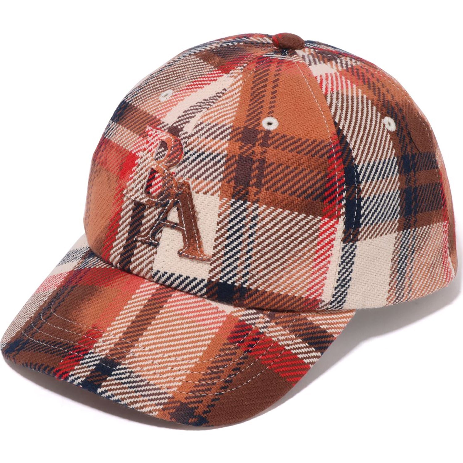 BLEACHED  CHECK PANEL CAP MENS