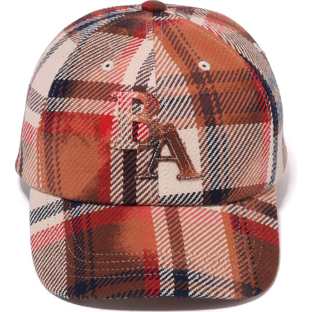 BLEACHED  CHECK PANEL CAP MENS