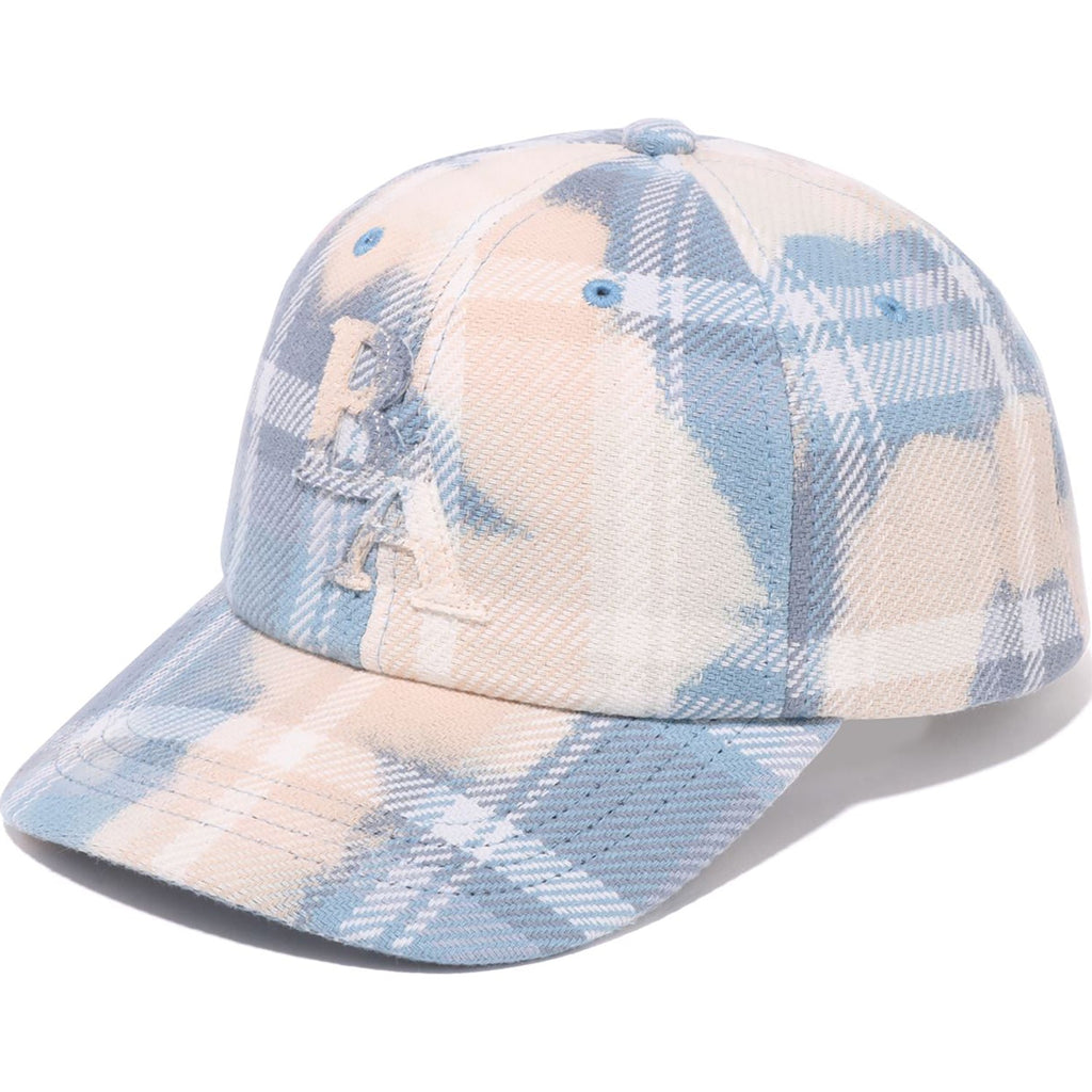 BLEACHED  CHECK PANEL CAP MENS