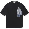 BLACK PATCHWORK POCKET TEE MENS
