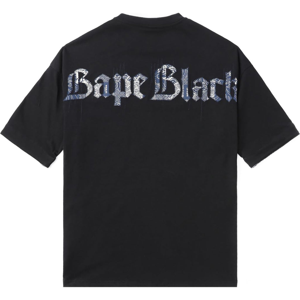 BLACK PATCHWORK POCKET TEE MENS
