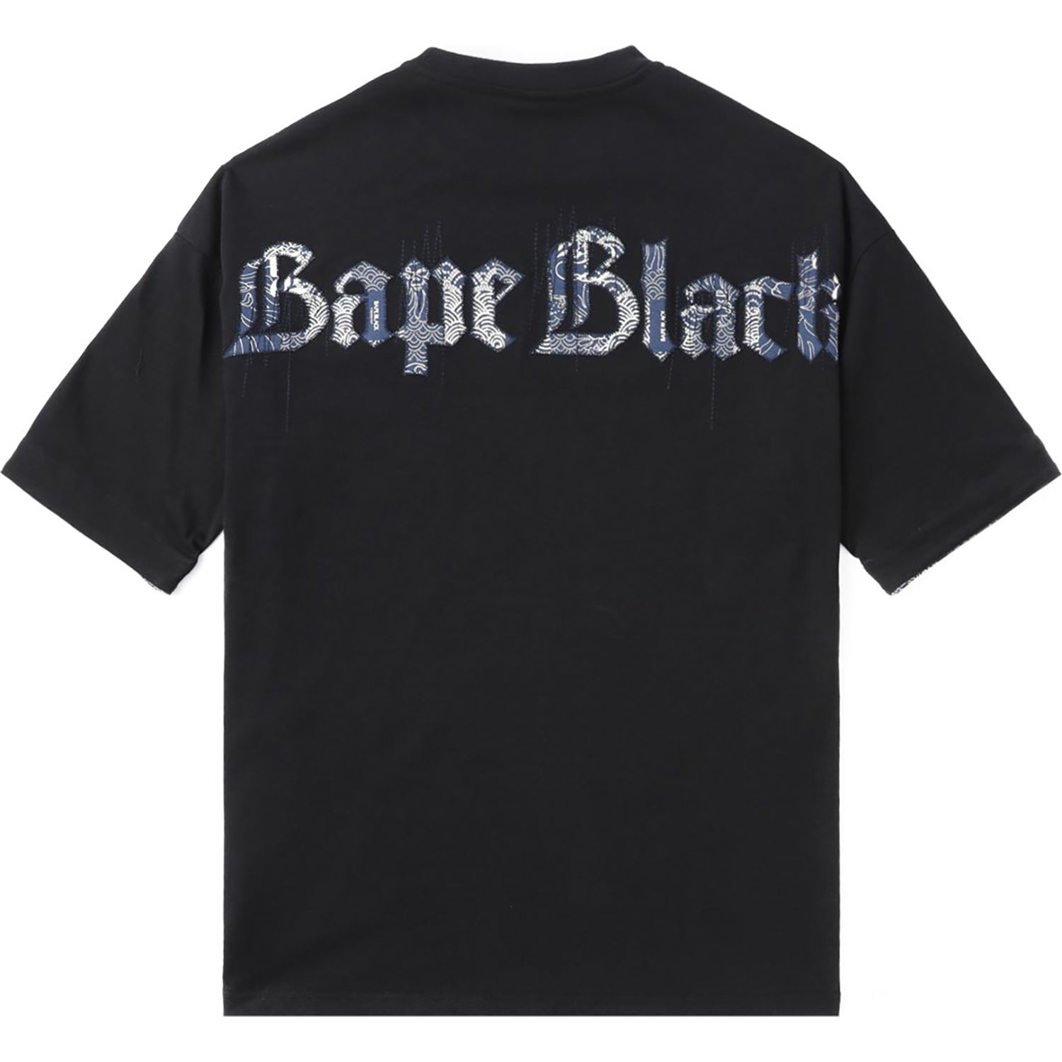 BLACK PATCHWORK POCKET TEE MENS