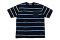 INDIGO DISCHARGE PRINT RELAXED FIT TEE MENS