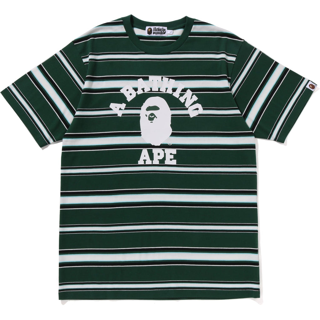 MENS APE HEAD COLLEGE STRIPE TEE