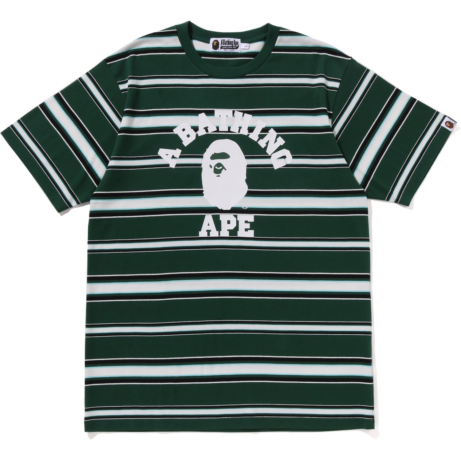 MENS APE HEAD COLLEGE STRIPE TEE
