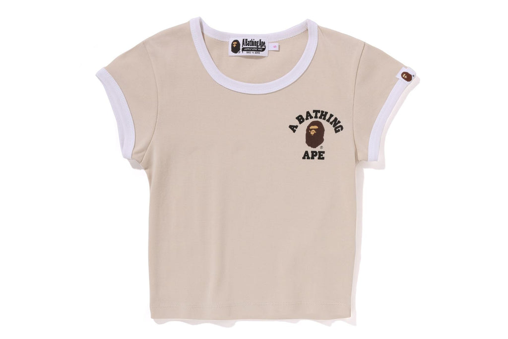 COLLEGE CROPPED TRIM TEE LADIES