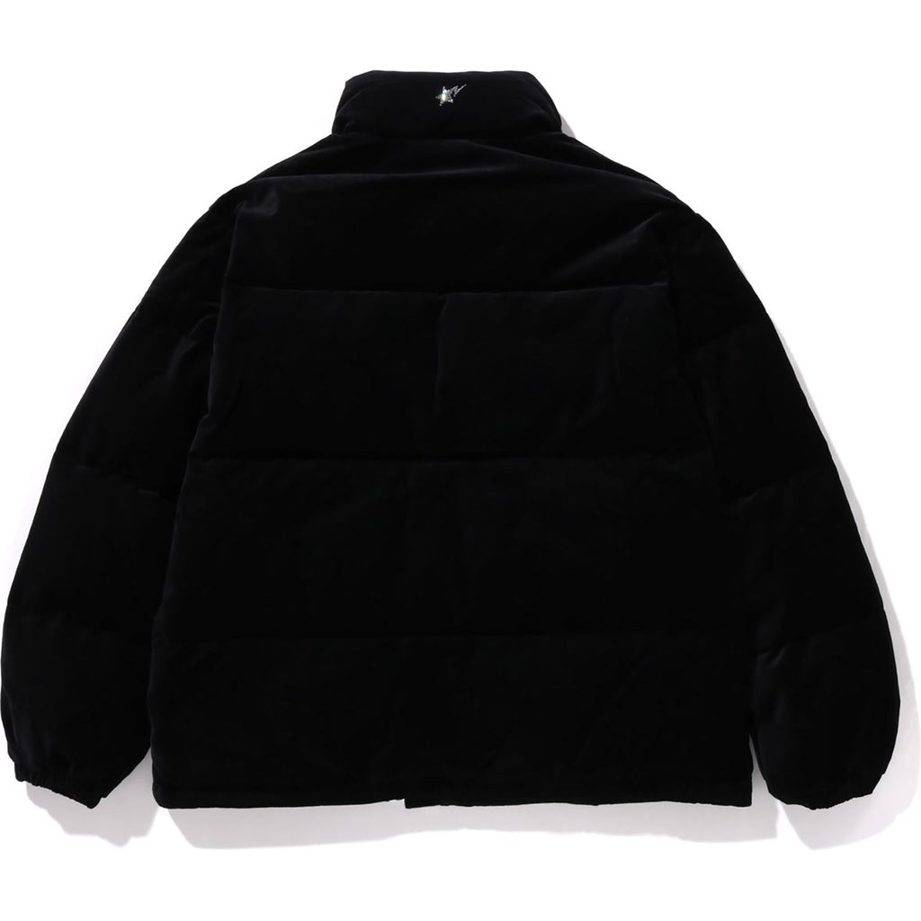 CRYSTAL STONE  LOGO VELOUR DOWN JACKET LADIES