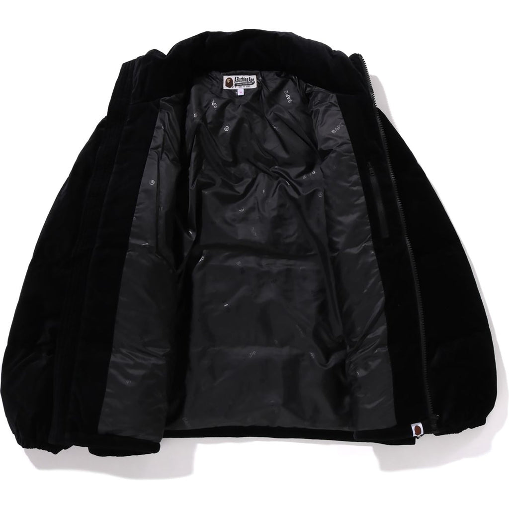 CRYSTAL STONE  LOGO VELOUR DOWN JACKET LADIES
