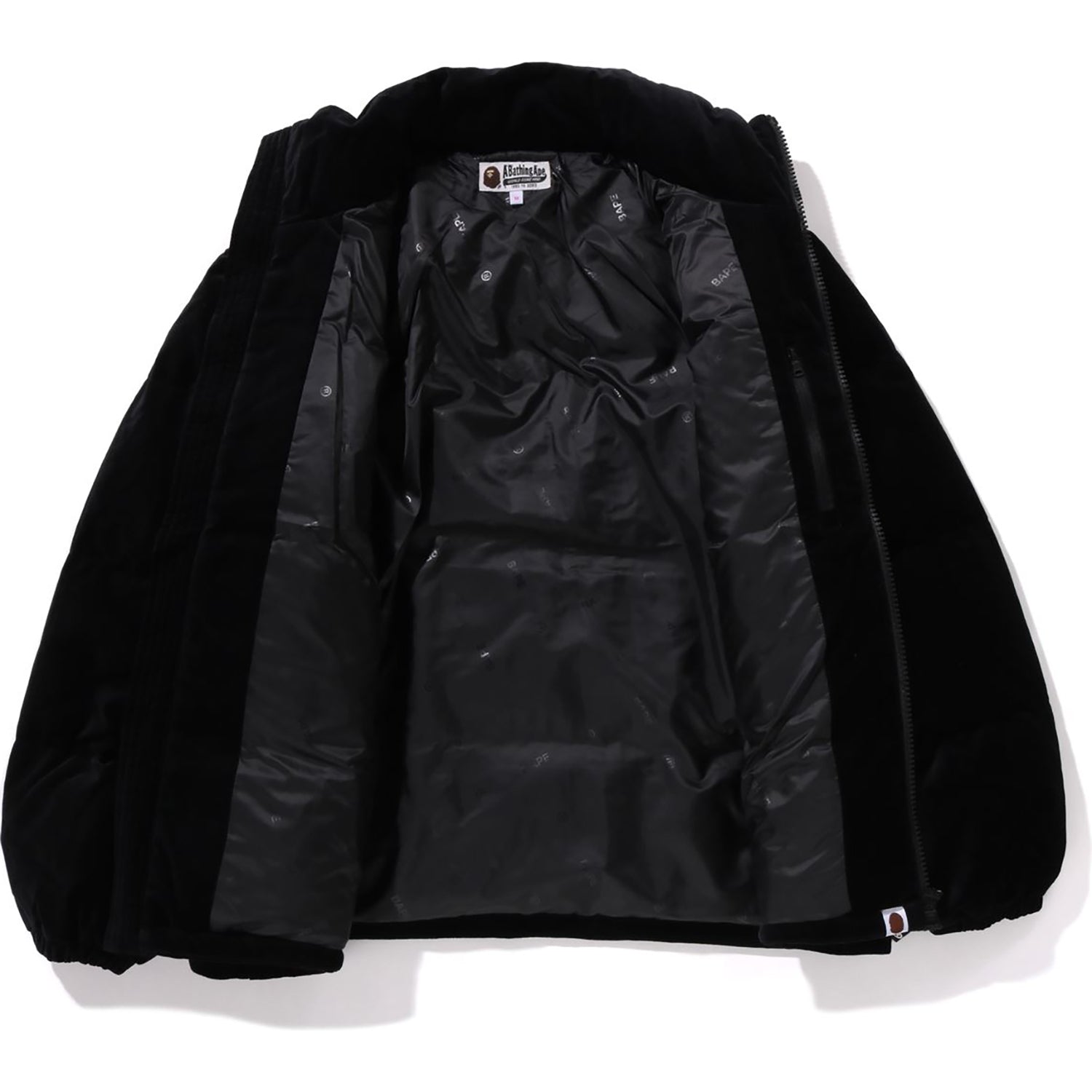 CRYSTAL STONE  LOGO VELOUR DOWN JACKET LADIES