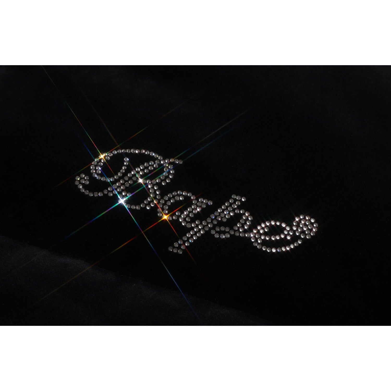 CRYSTAL STONE  LOGO VELOUR DOWN JACKET LADIES