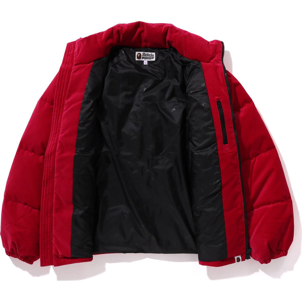 CRYSTAL STONE  LOGO VELOUR DOWN JACKET LADIES