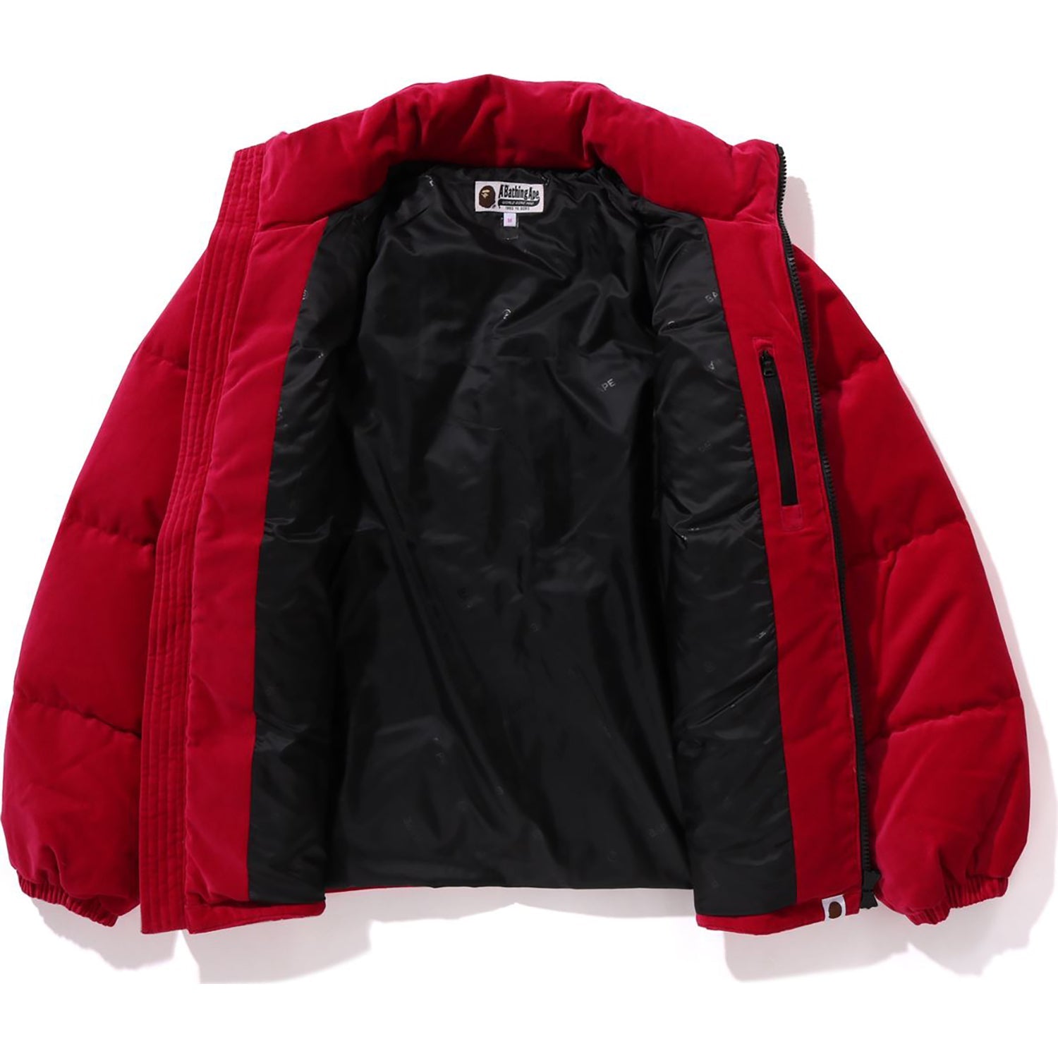 CRYSTAL STONE  LOGO VELOUR DOWN JACKET LADIES