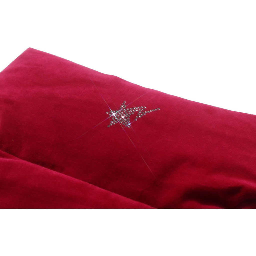 CRYSTAL STONE  LOGO VELOUR DOWN JACKET LADIES