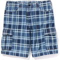 CHECK 6 POCKET DENIM SHORTS MENS