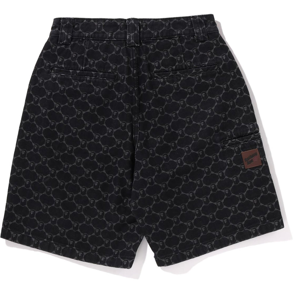 COLLEGE MONOGRAM RELAXED FIT 13OZ DENIM SHORTS MENS