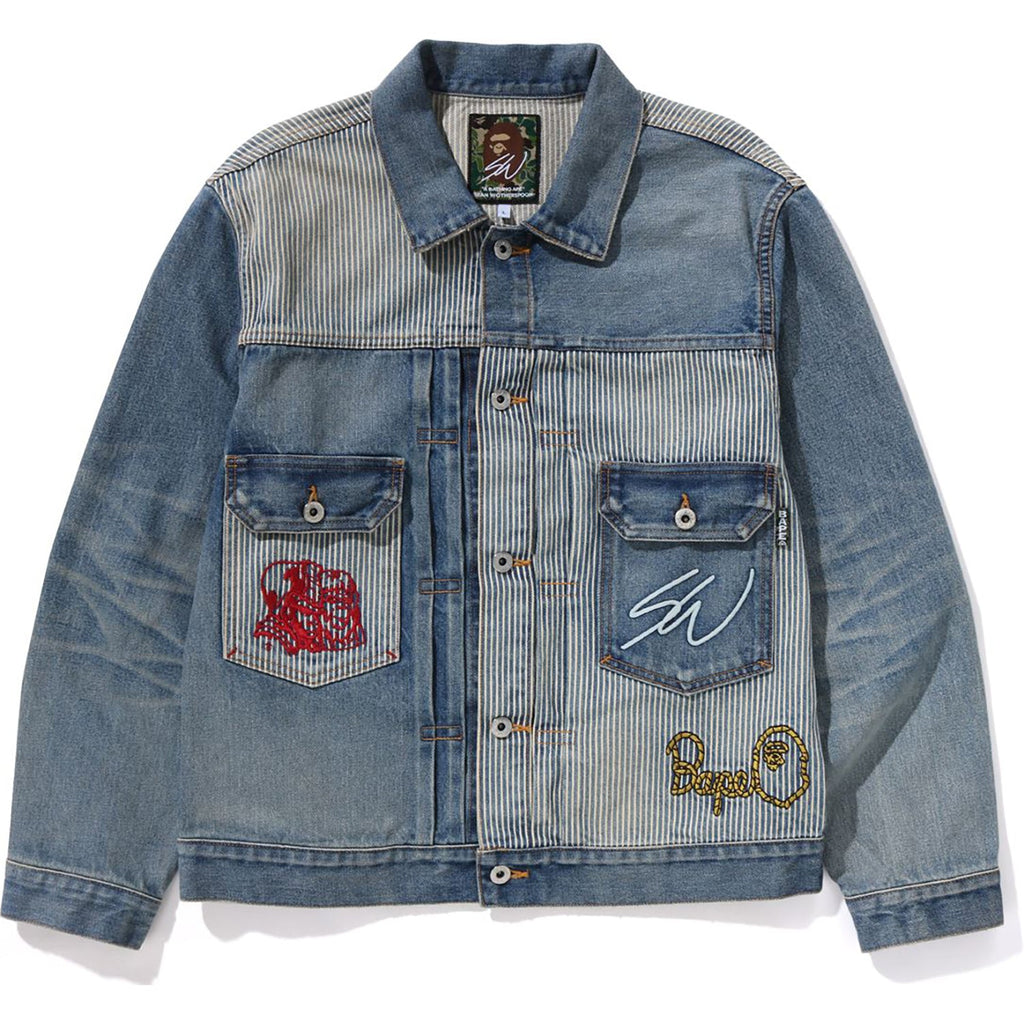 X SEAN WOTHERSPOON EMBROIDERY DENIM JACKET MENS