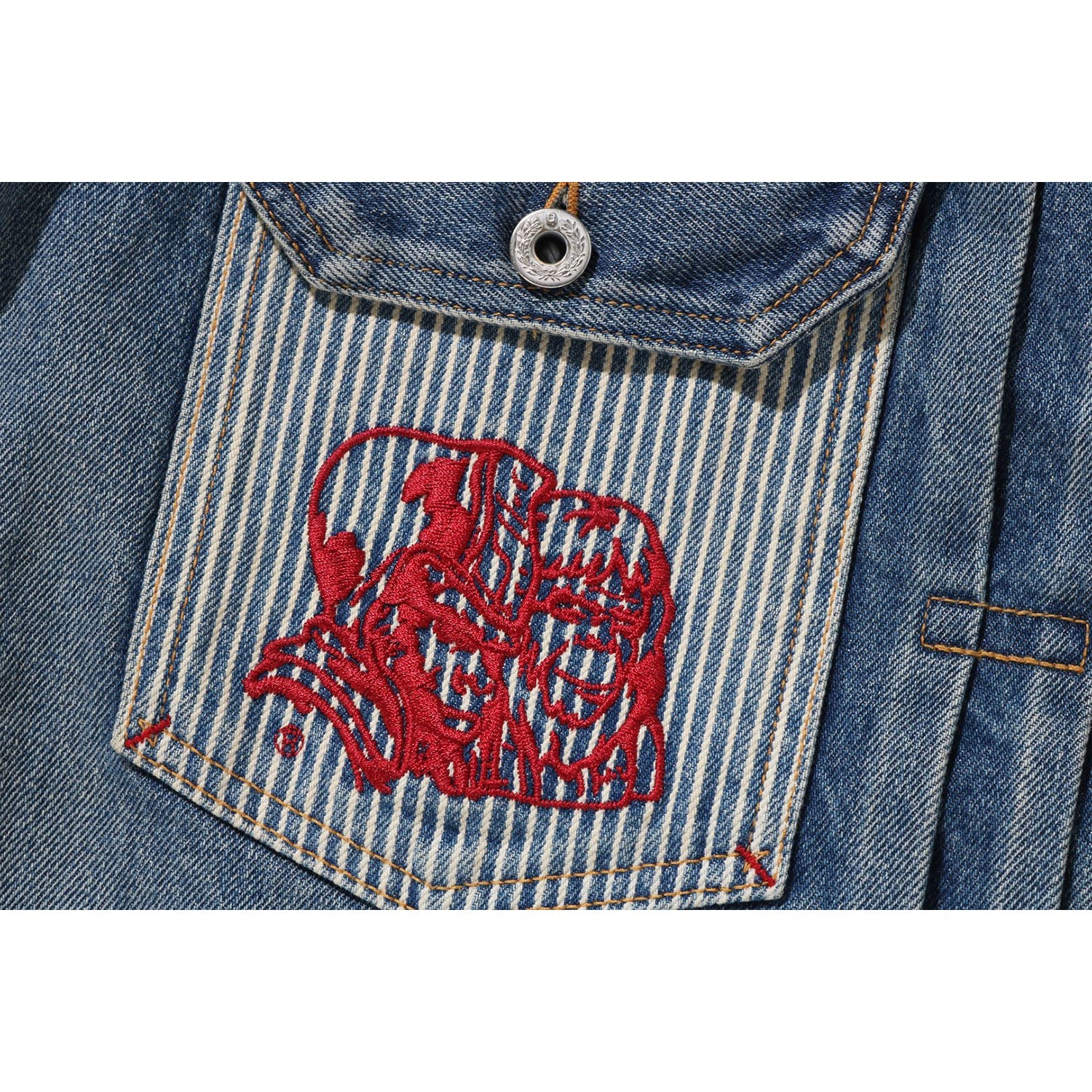 X SEAN WOTHERSPOON EMBROIDERY DENIM JACKET MENS