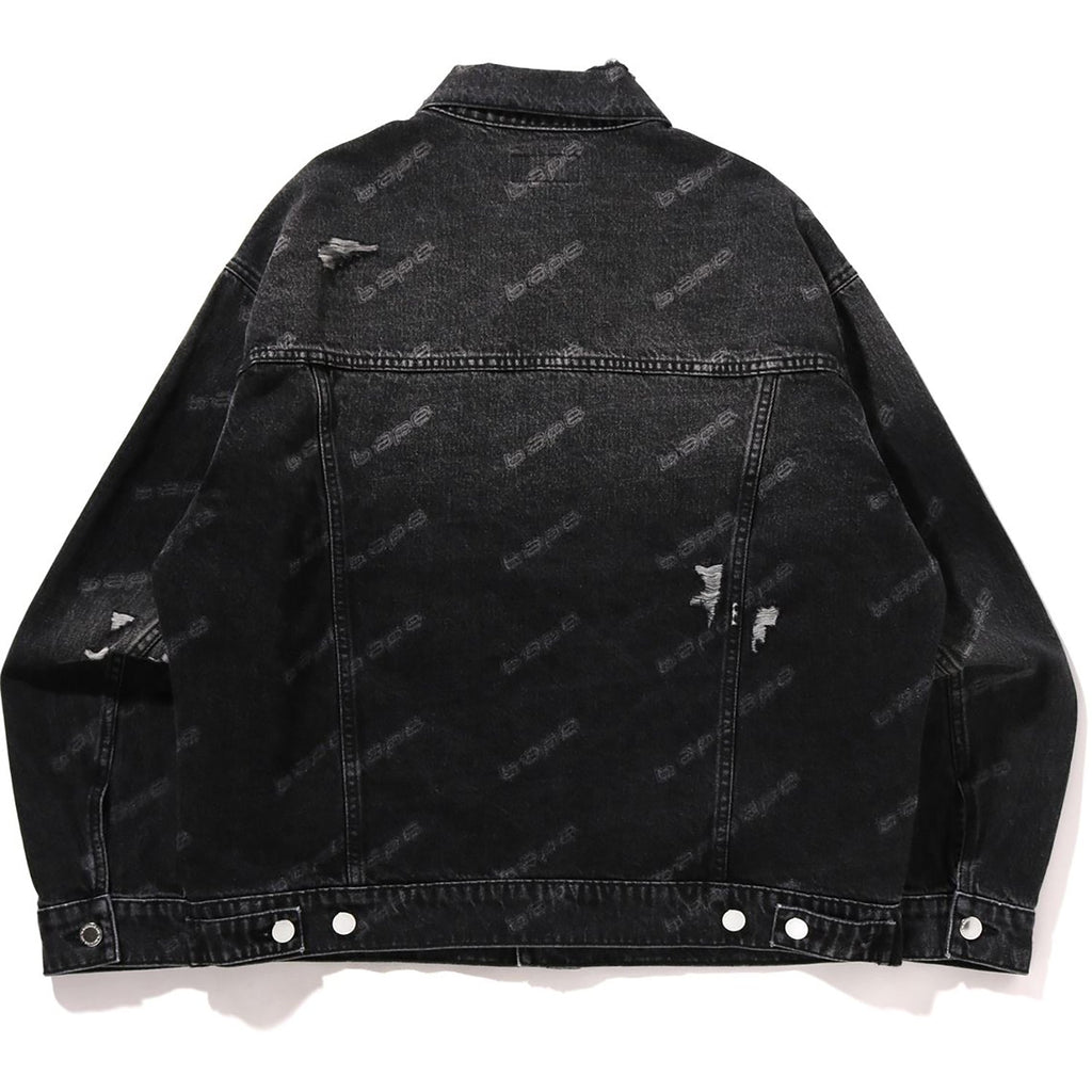 HEXAGRAM LASER DESTROY DENIM JACKET MENS