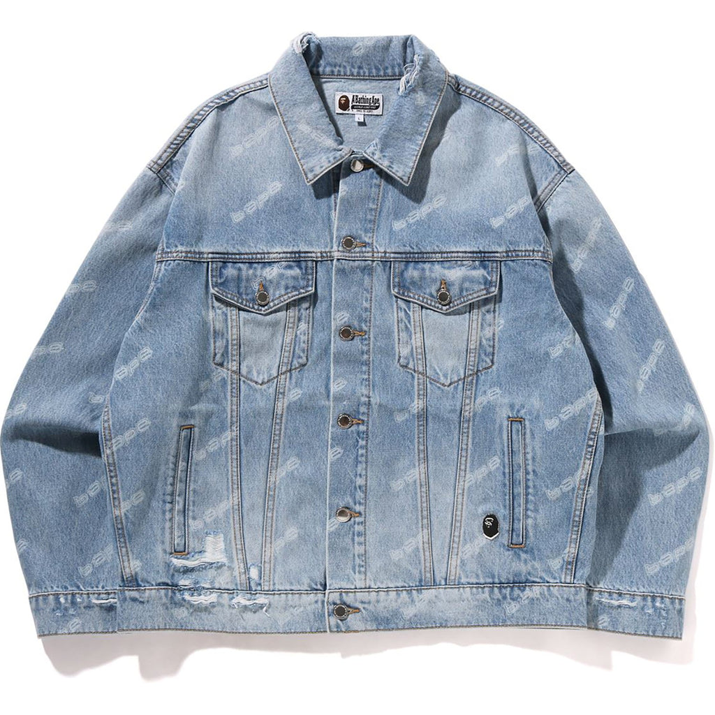 HEXAGRAM LASER DESTROY DENIM JACKET MENS