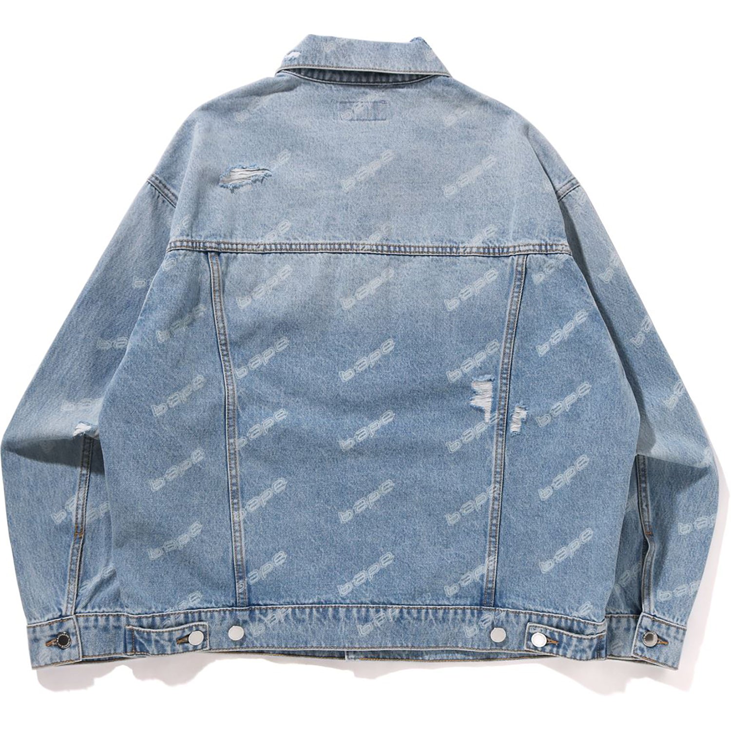 HEXAGRAM LASER DESTROY DENIM JACKET MENS