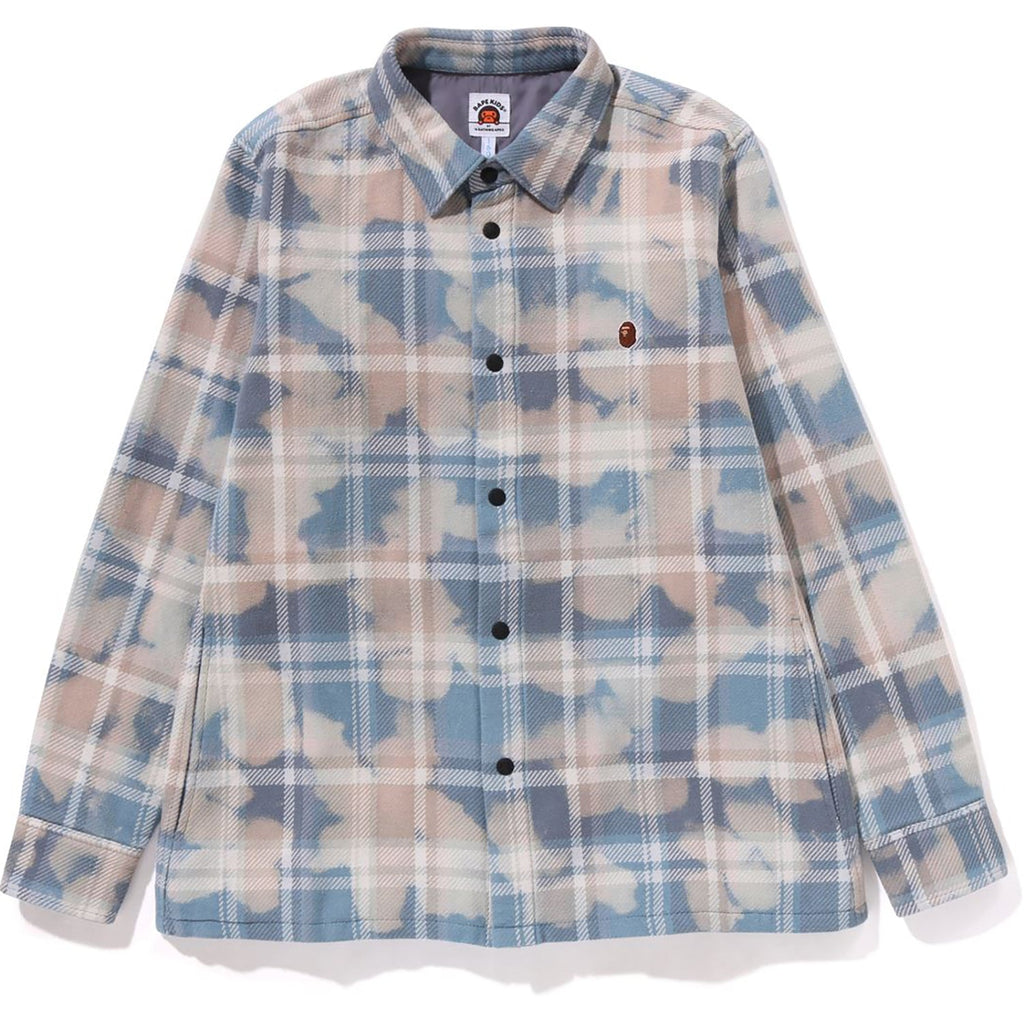 BLEACHED  CHECK SHIRT JACKET JR KIDS