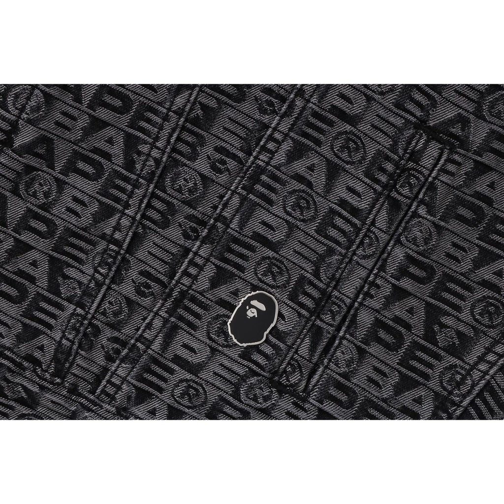 LUX SPORT PATTERN JACQUARD 13OZ DENIM TRUCKER JACKET MENS
