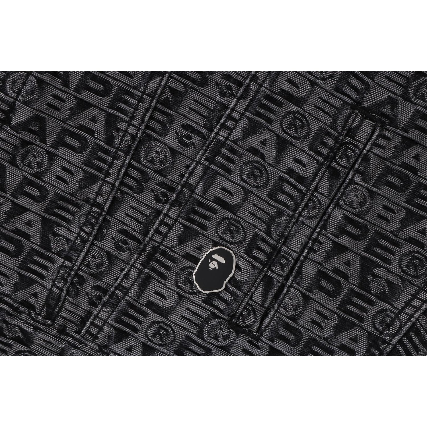 LUX SPORT PATTERN JACQUARD 13OZ DENIM TRUCKER JACKET MENS
