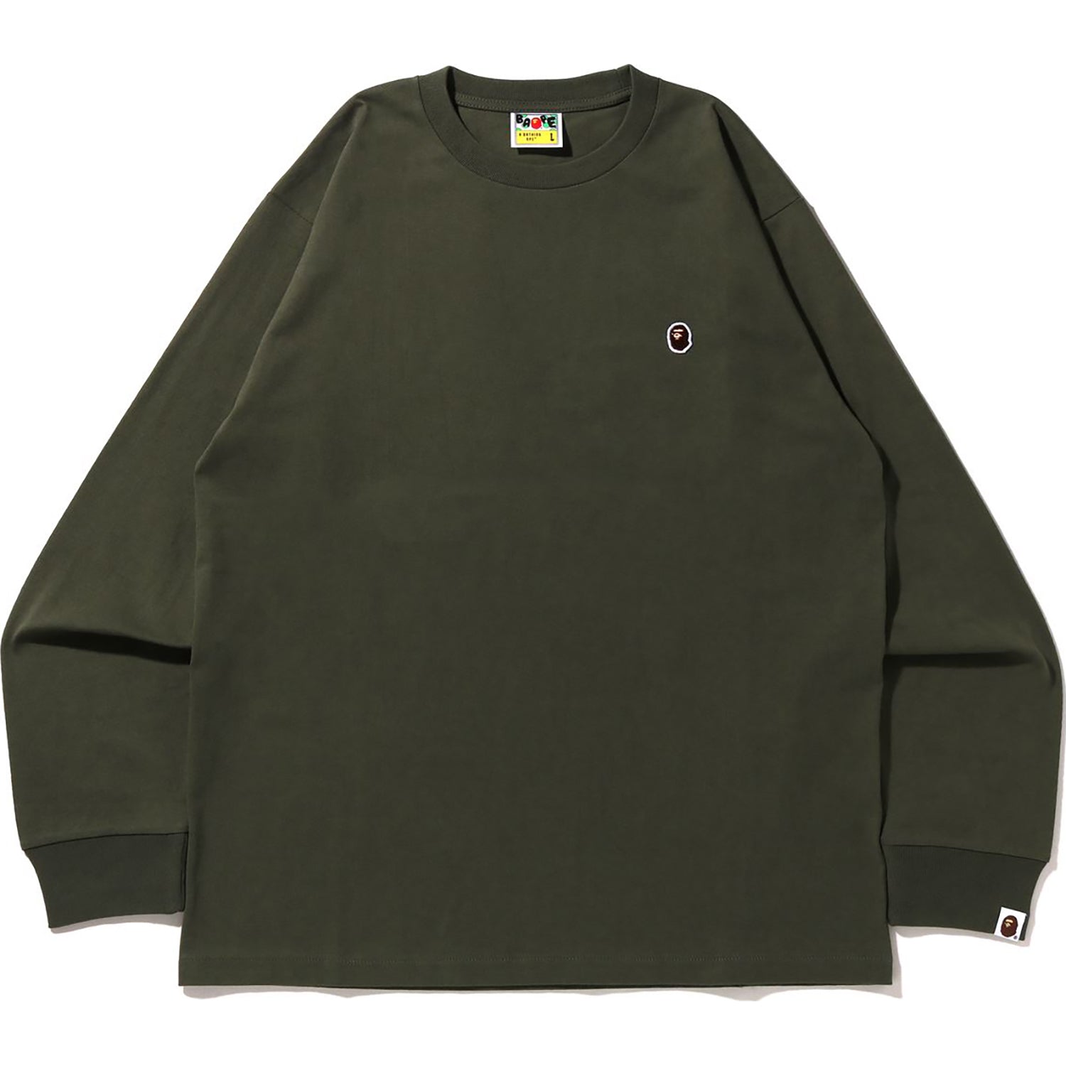 APE HEAD ONE POINT L/S TEE C MENS