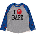 I LOVE  RAGLAN LS TEE KIDS