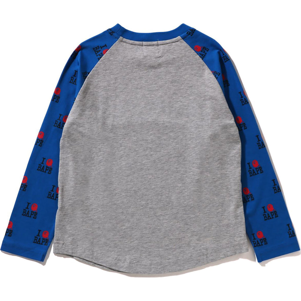 I LOVE  RAGLAN LS TEE KIDS