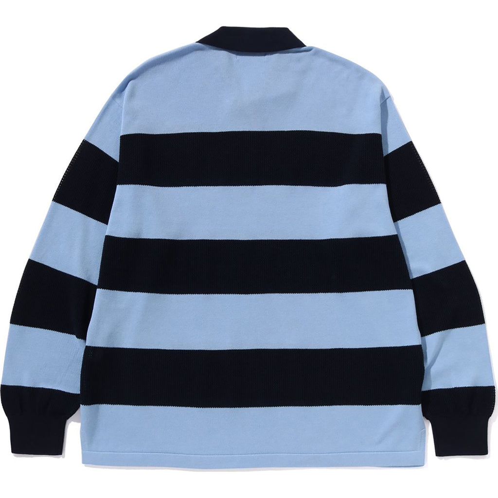 JACQUARD MULTI LOGO STRIPE RELAXED FIT LS TEE MENS