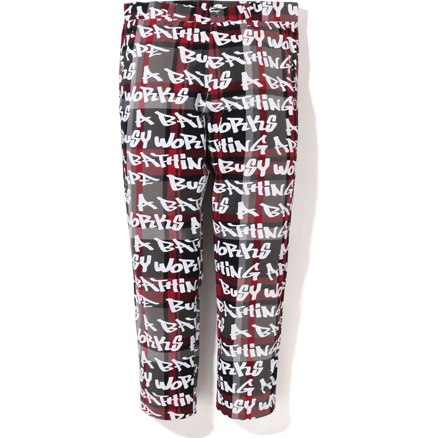 GRAFFITI CHECK ONE POINT RELAXED FIT PANTS MENS