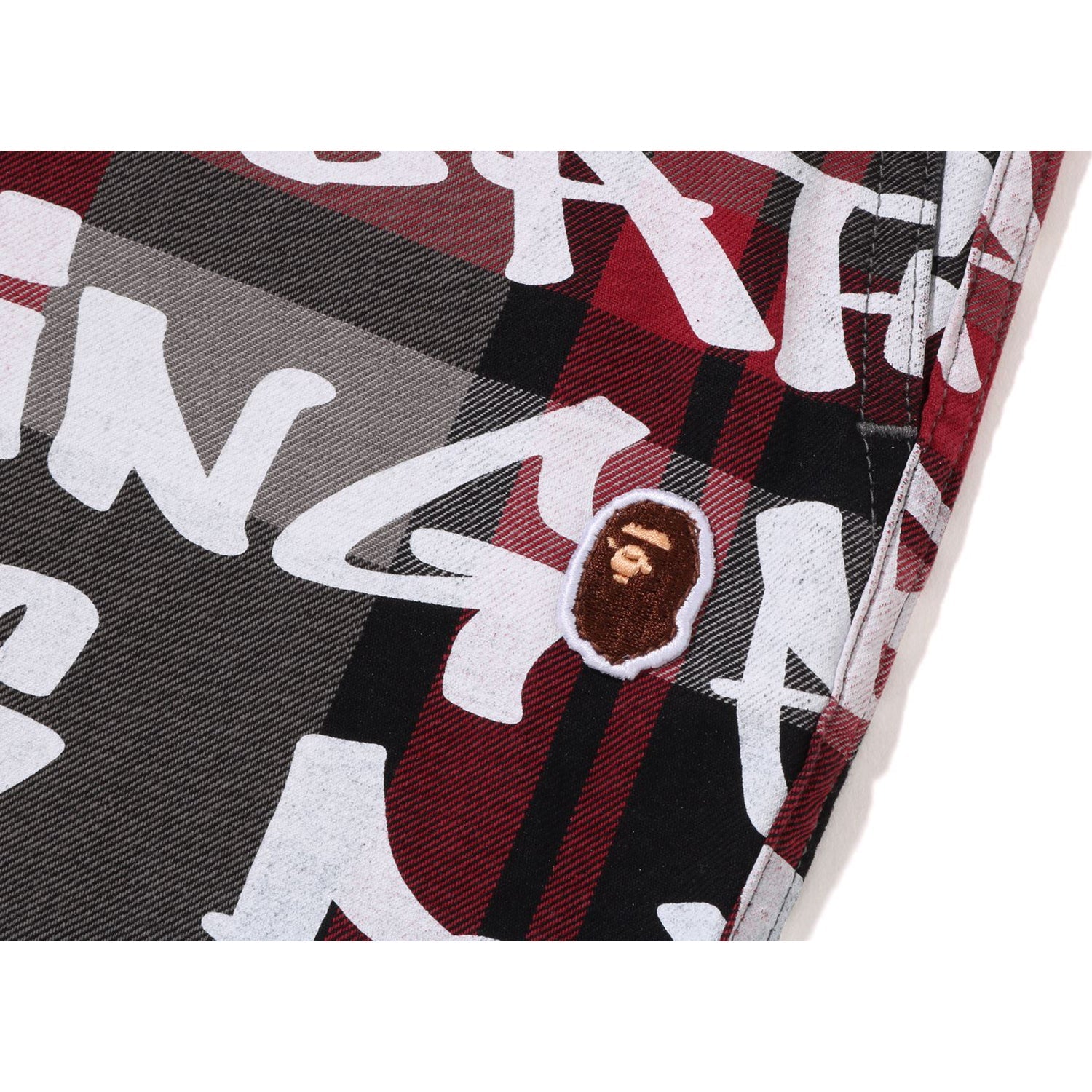 GRAFFITI CHECK ONE POINT RELAXED FIT PANTS MENS
