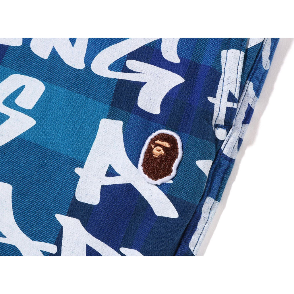 GRAFFITI CHECK ONE POINT RELAXED FIT PANTS MENS