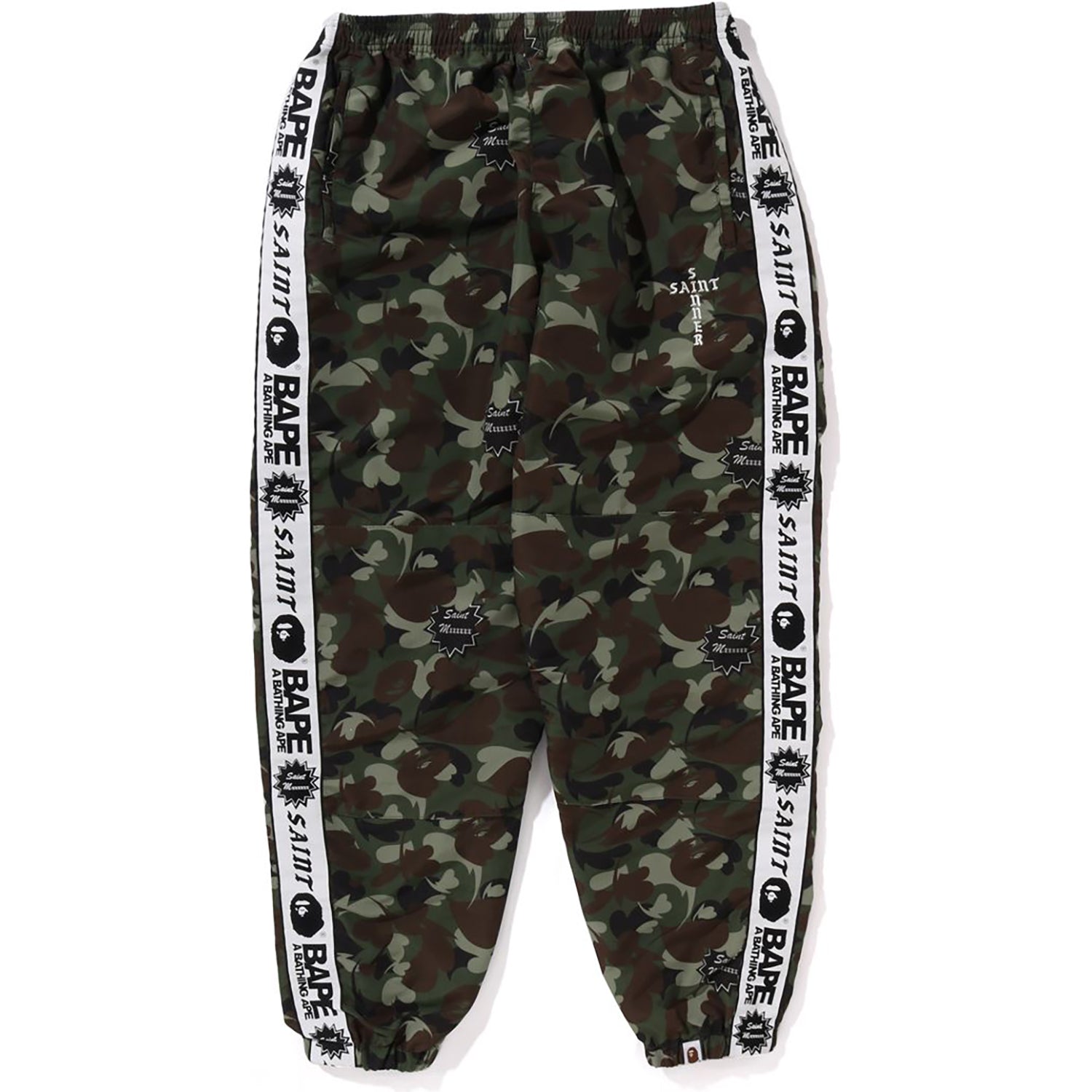 X SAINT MXXXXXX HEART CAMO TRACK PANTS MENS