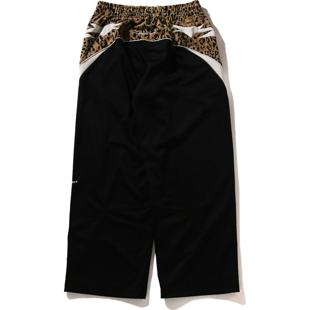 WILD LEOPARD PATTERN OVERSIZED FIT TRACK PANTS MENS