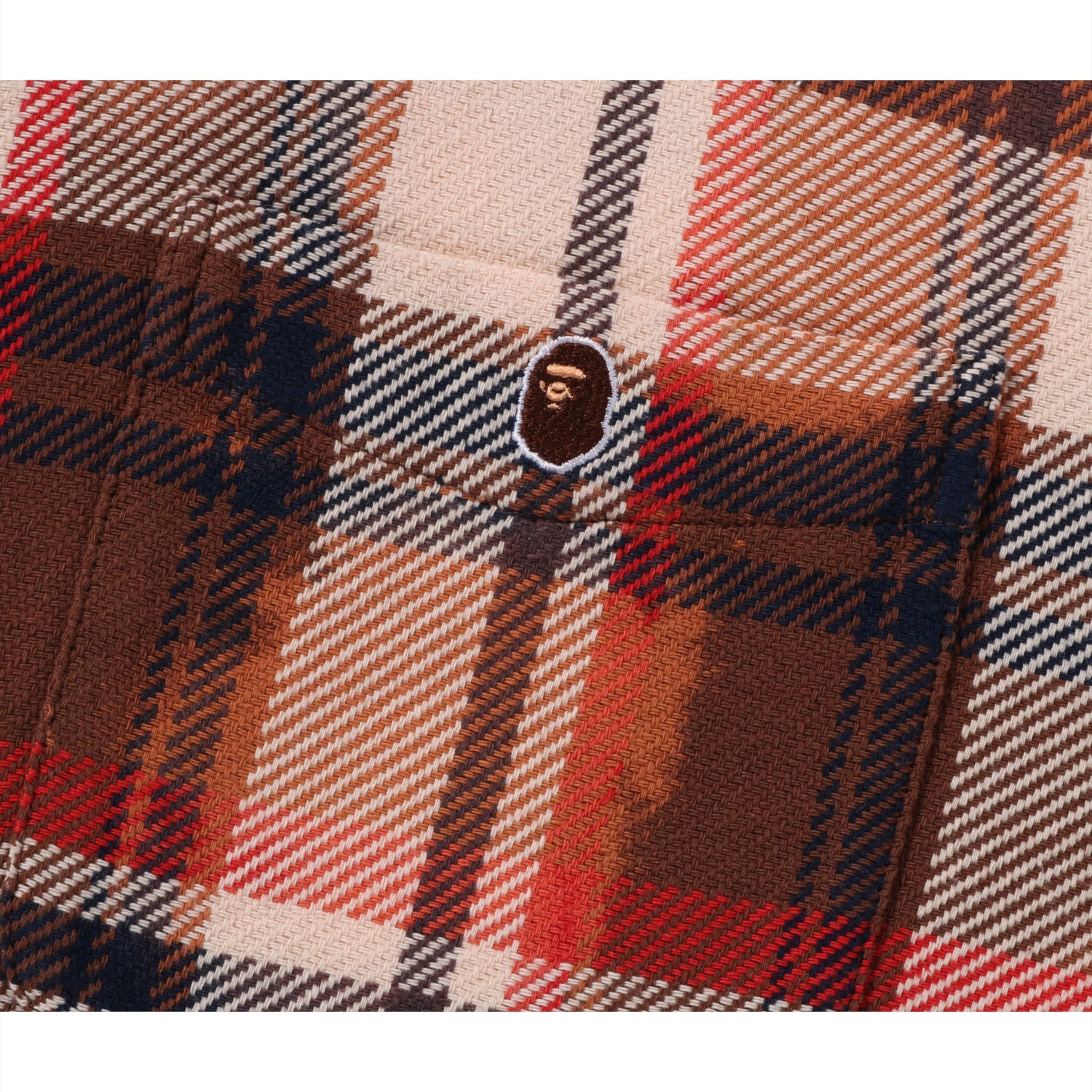BLEACHED  CHECK ZIP SHIRT MENS