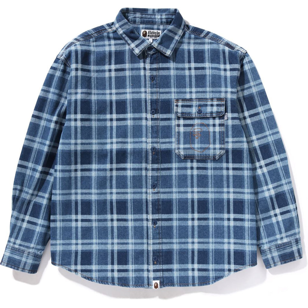 CHECK DENIM SHIRT MENS