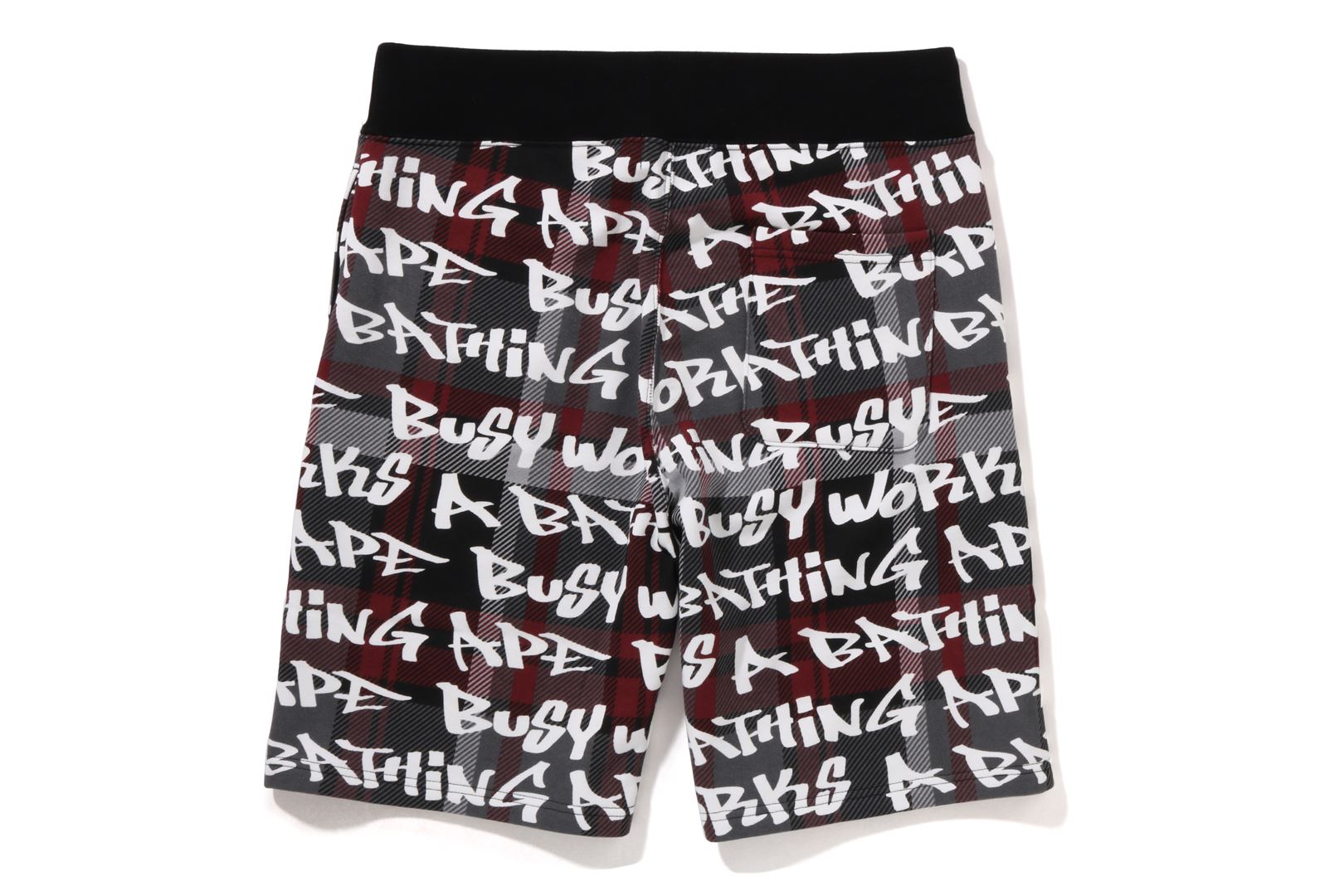 GRAFFITI CHECK SWEAT SHORTS MENS