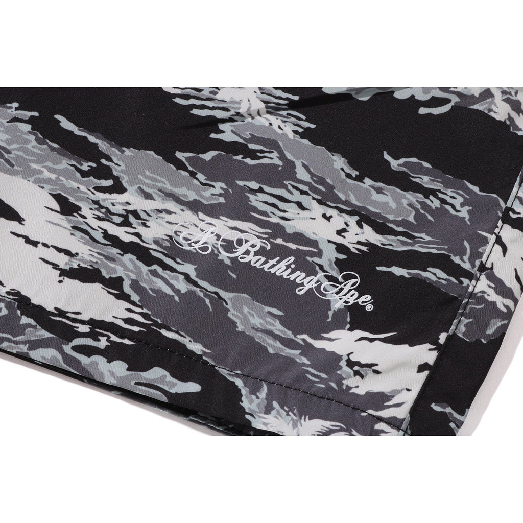 PALM TREE CAMO RELAXED FIT BEACH SHORTS MENS