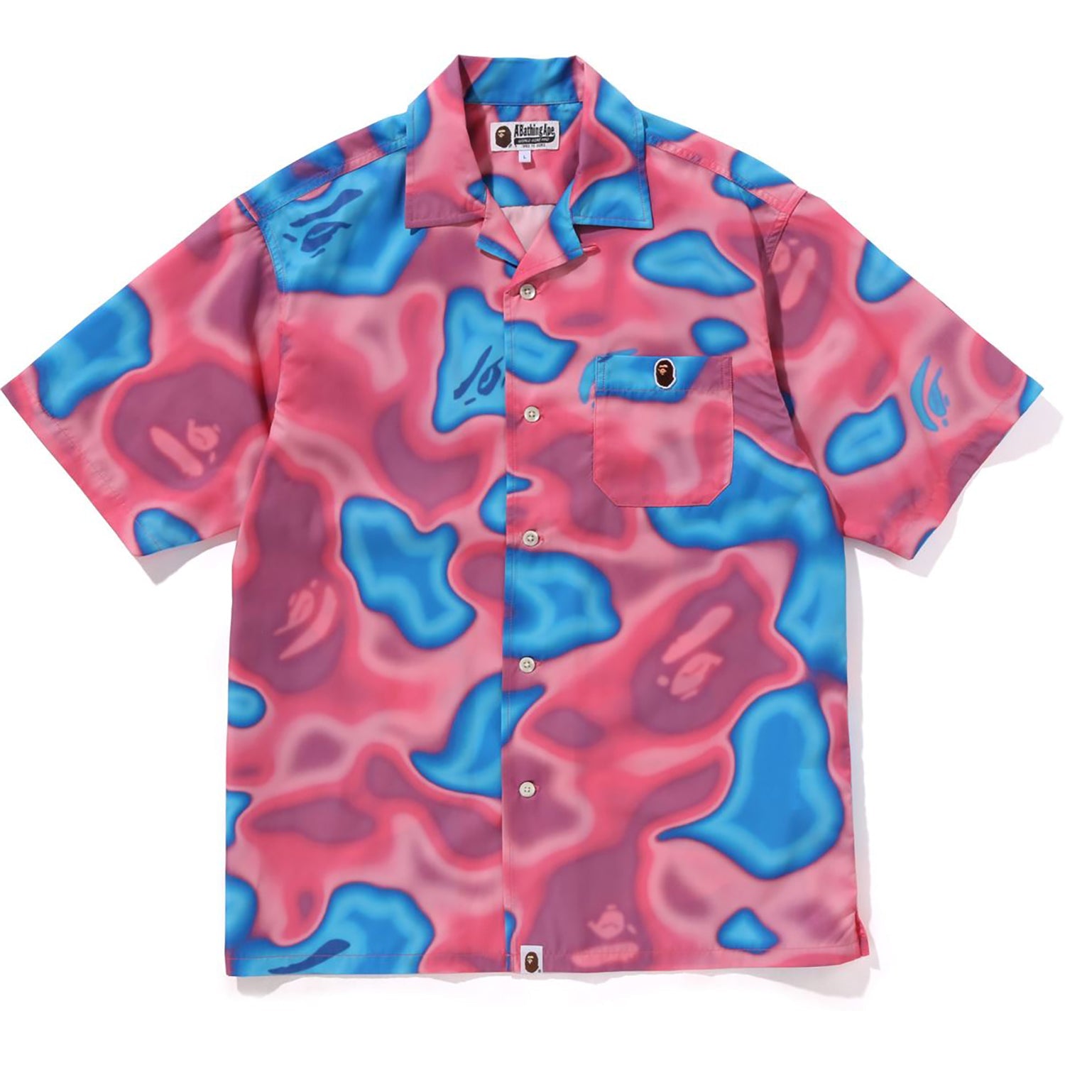 LIQUID CAMO ONE POINT OPEN COLLAR SHIRT MENS