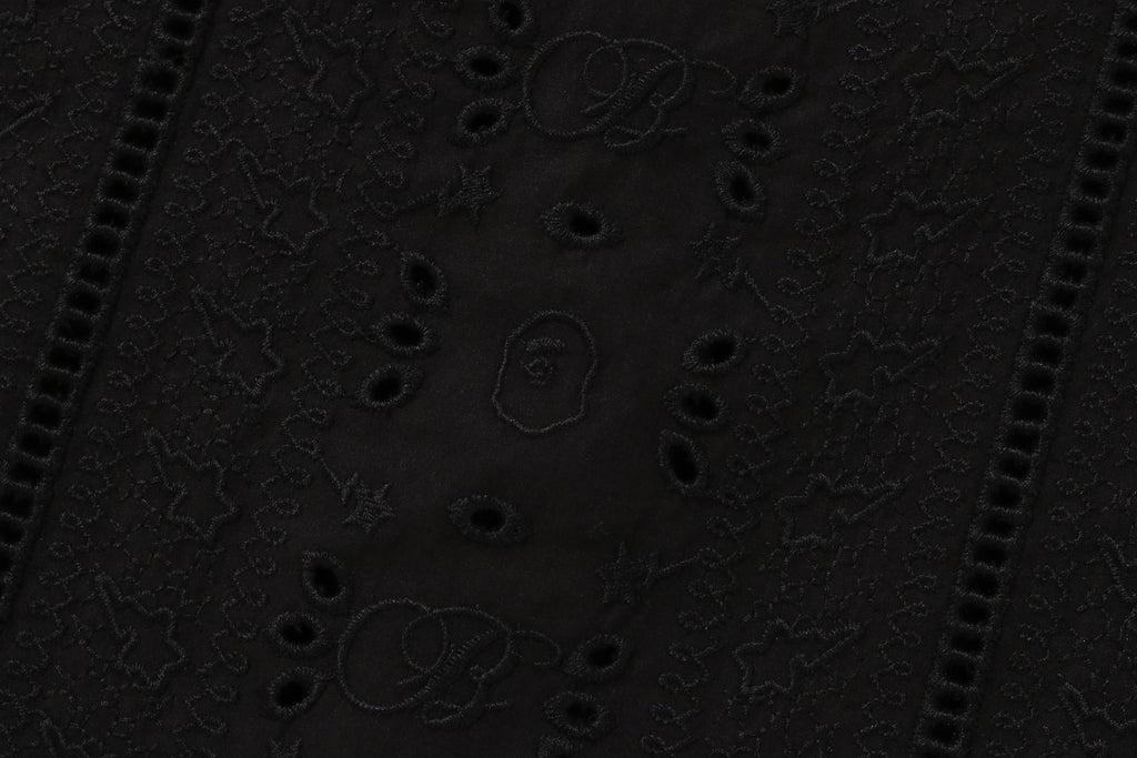 EMBROIDERY OPEN COLLAR SS SHIRT MENS