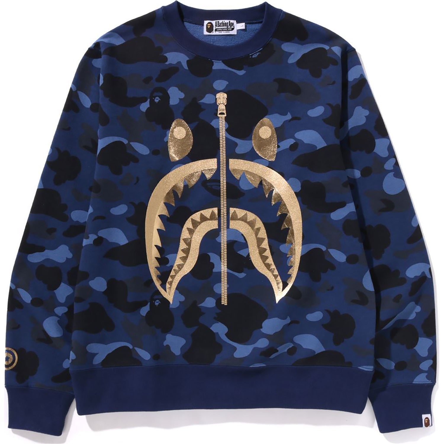 MENS COLOR CAMO SHARK CREWNECK SWEATSHIRT