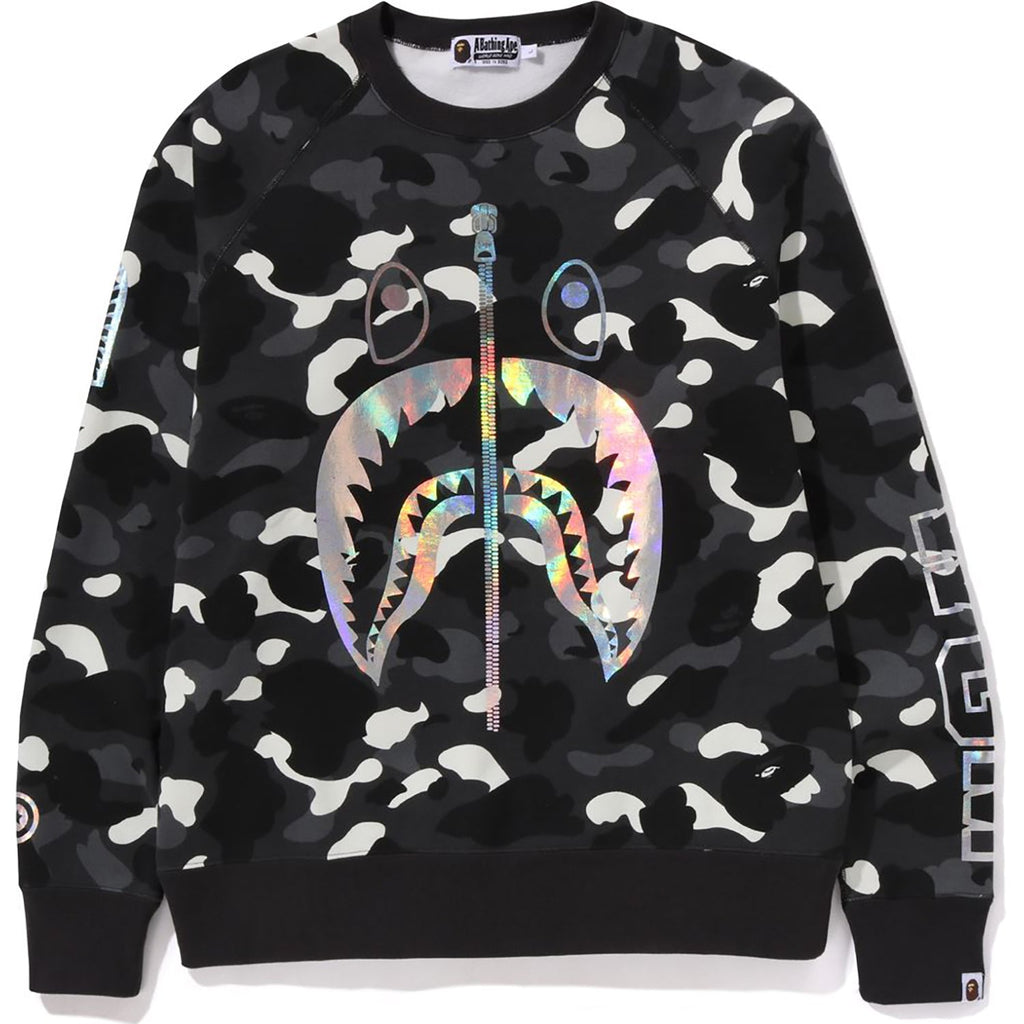 MENS CITY CAMO SHARK CREWNECK SWEATSHIRT