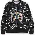MENS CITY CAMO SHARK CREWNECK SWEATSHIRT