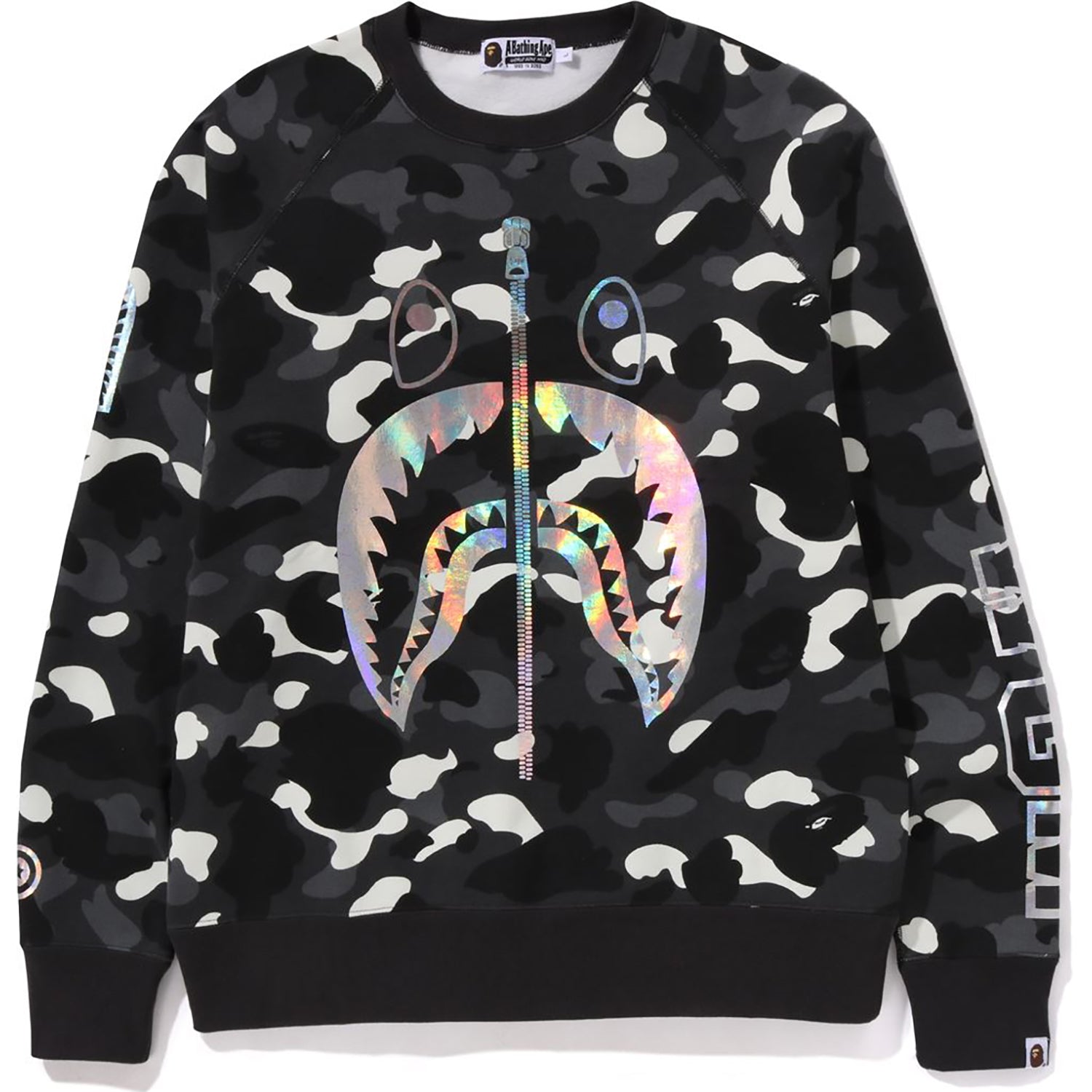 MENS CITY CAMO SHARK CREWNECK SWEATSHIRT