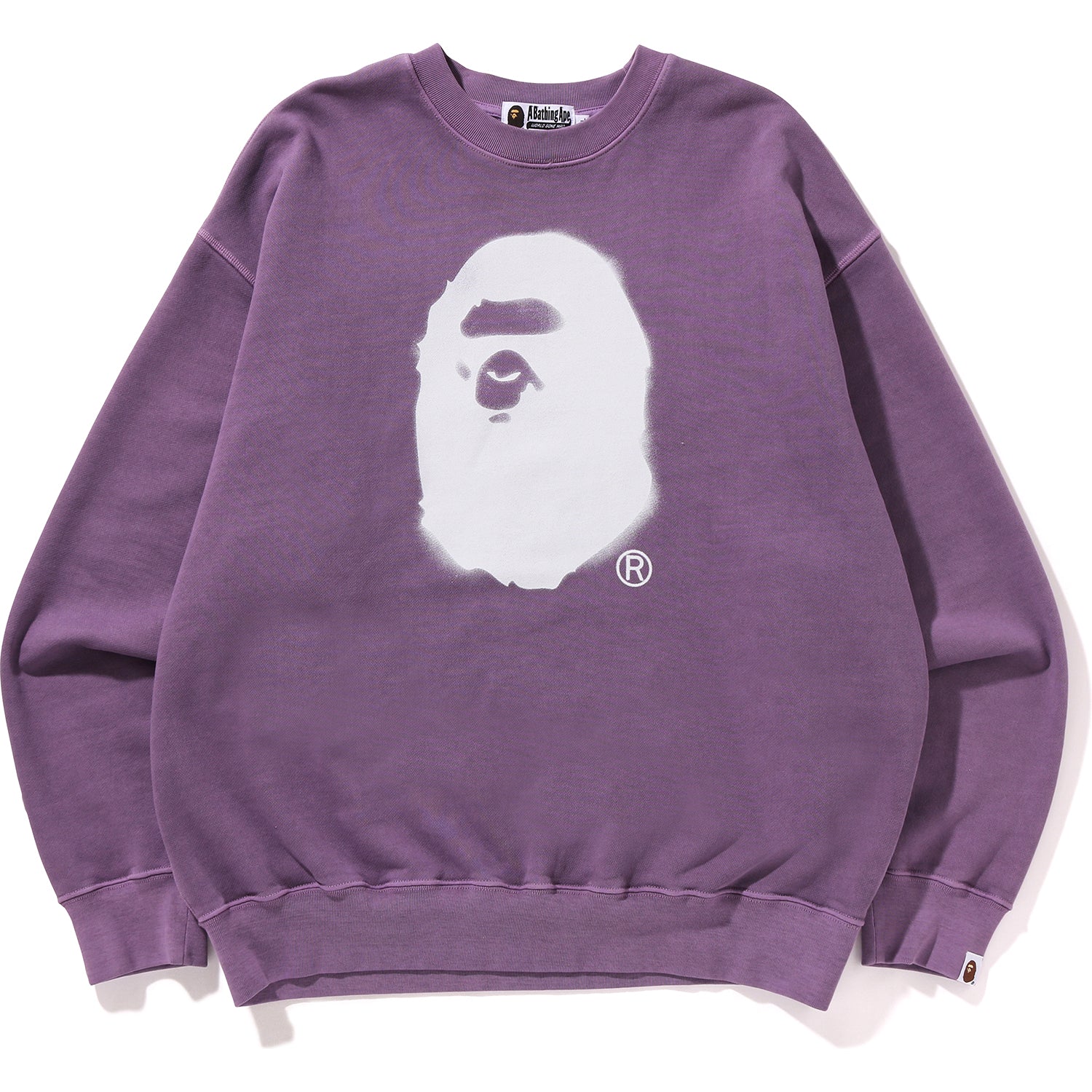SPRAY APE HEAD GARMENT DYED CREWNECK MENS